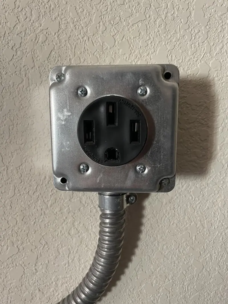 NEMA 14-50 outlet installed for Electrical Panel Upgrade in Midlothian